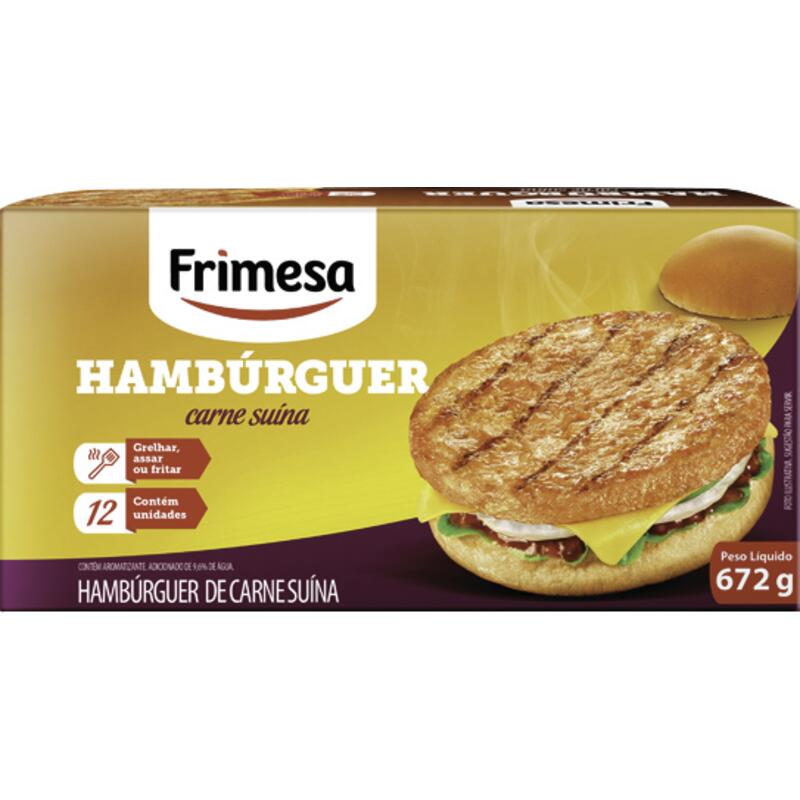 Hambúrguer Frimesa Carne Suína 672g