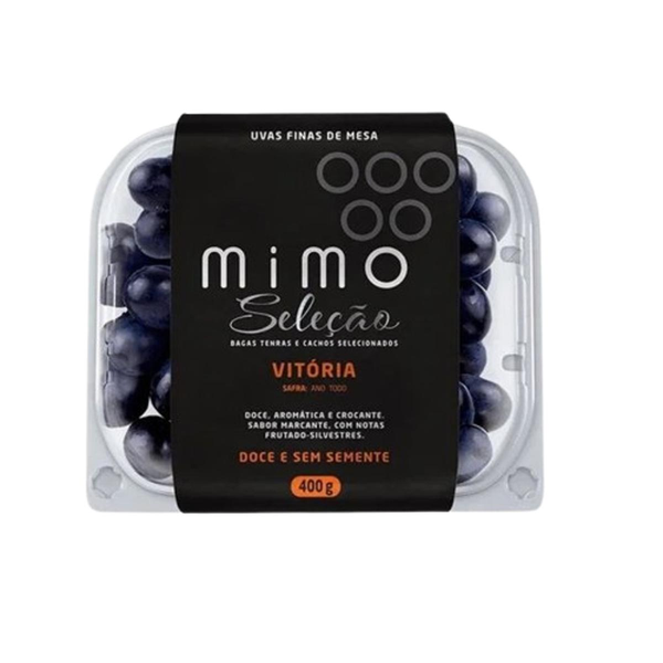 Uva Preta Mimo 400g - Bandeja - Sem Semente