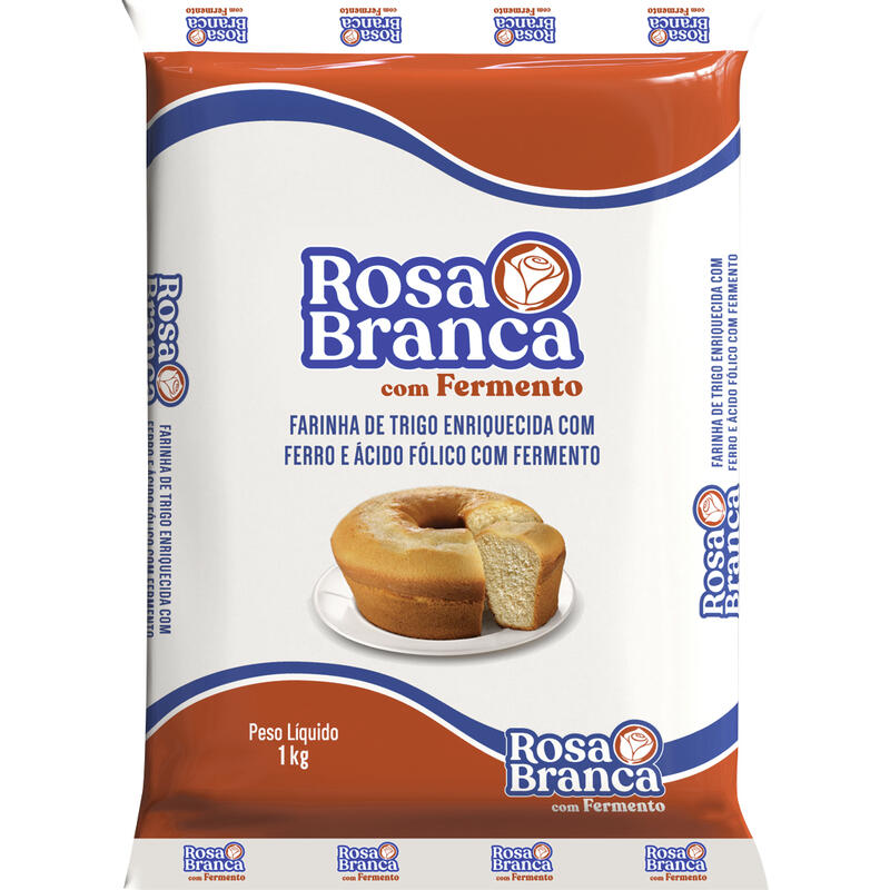 Farinha de Trigo Rosa Branca Com fermento 1kg
