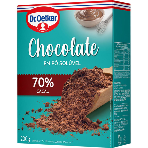 Chocolate DR OETKER em Pó 70% Cacau 200g