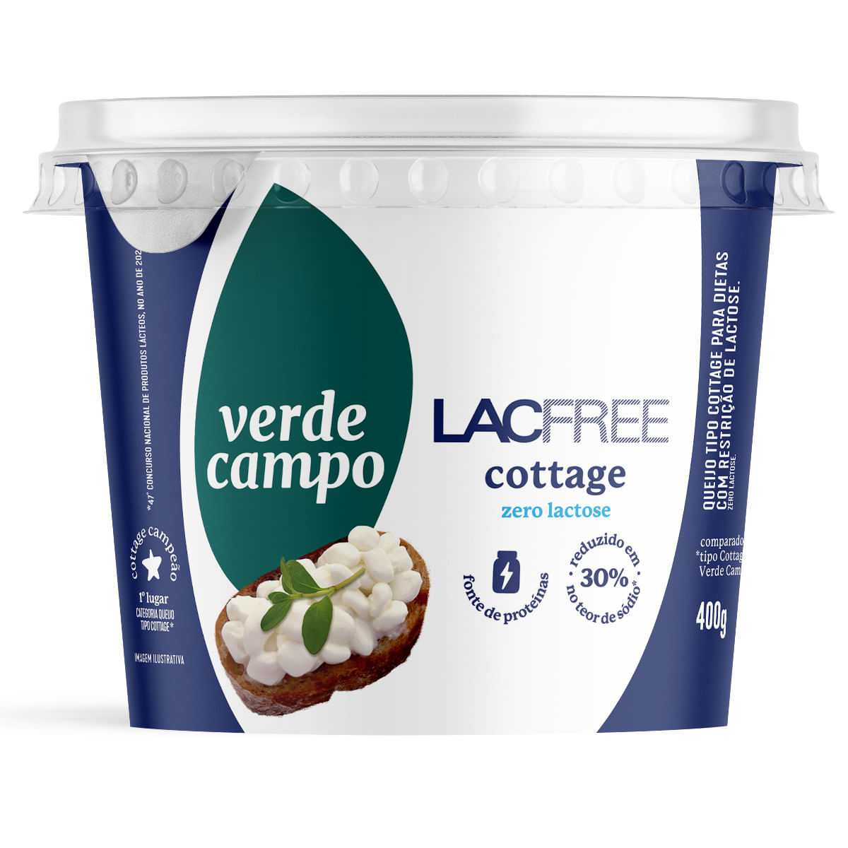 Queijo Cottage VERDE CAMPO sem Lactose 400g