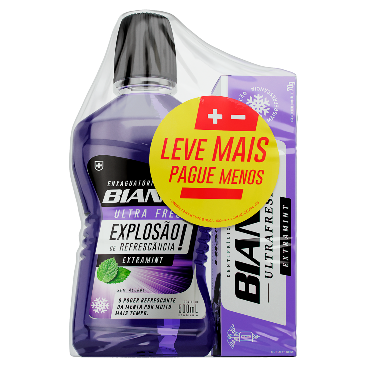 Kit Bianco Enxaguante 500ML/Creme Dental Extra 70G