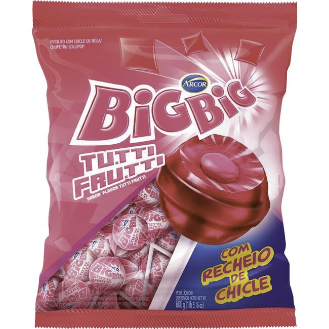 Pirulito Big Big Arcor Tutti-Frutti 600g