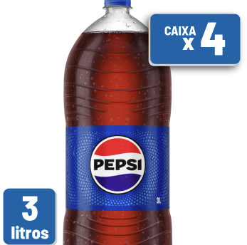 Refrigerante Pepsi Cola Pet 3L Caixa c/ 4 un
