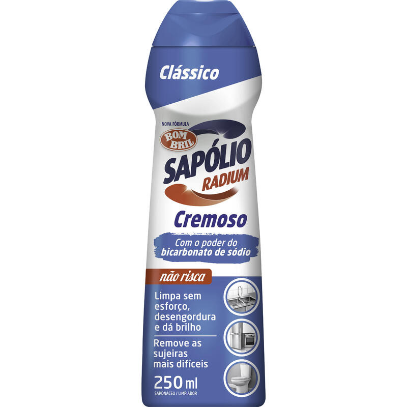 Saponáceo Cremoso Multiuso Clássico Sapólio Radium Squeeze 250ml