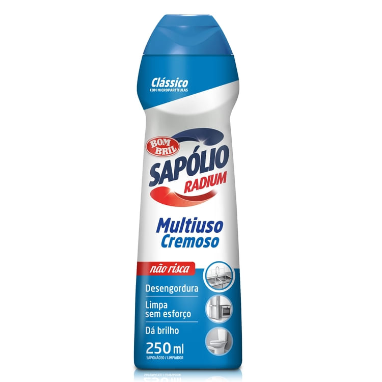 Saponáceo Cremoso Multiuso Clássico Sapólio Radium Squeeze 250ml
