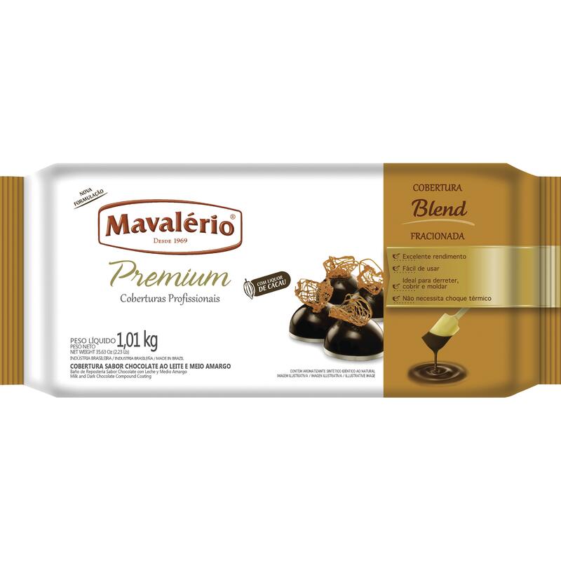 Cobertura de Chocolate Fracionada Mavalério 1,01kg