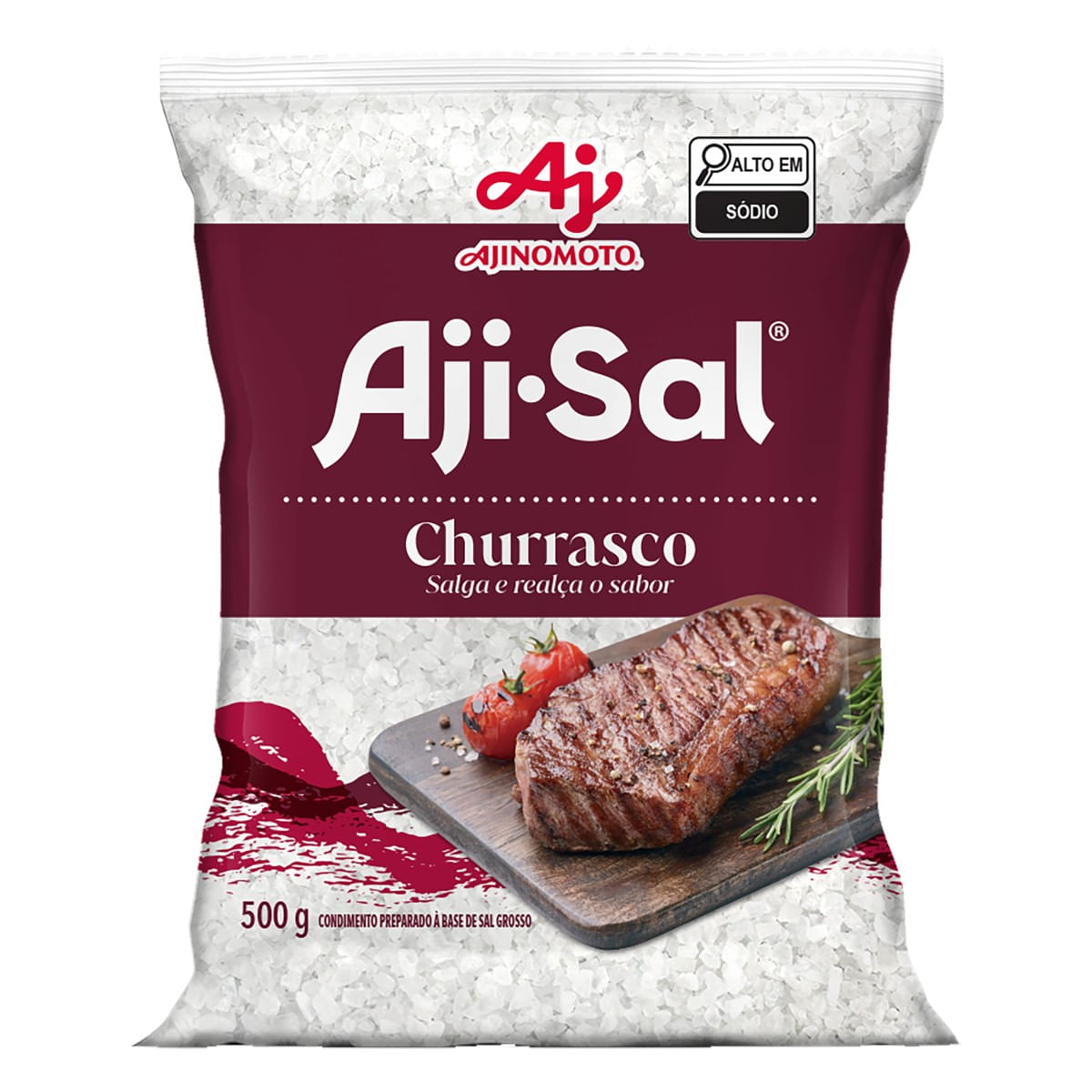 Sal Grosso para Churrasco AJINOMOTO AJI-SAL 500g