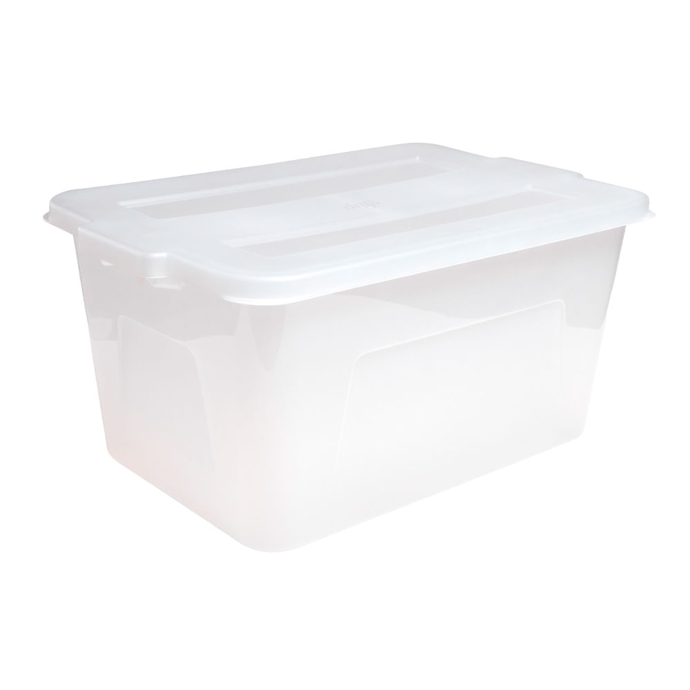 Organizador Dup Com Tampa 50 Litros Caixa Cristal