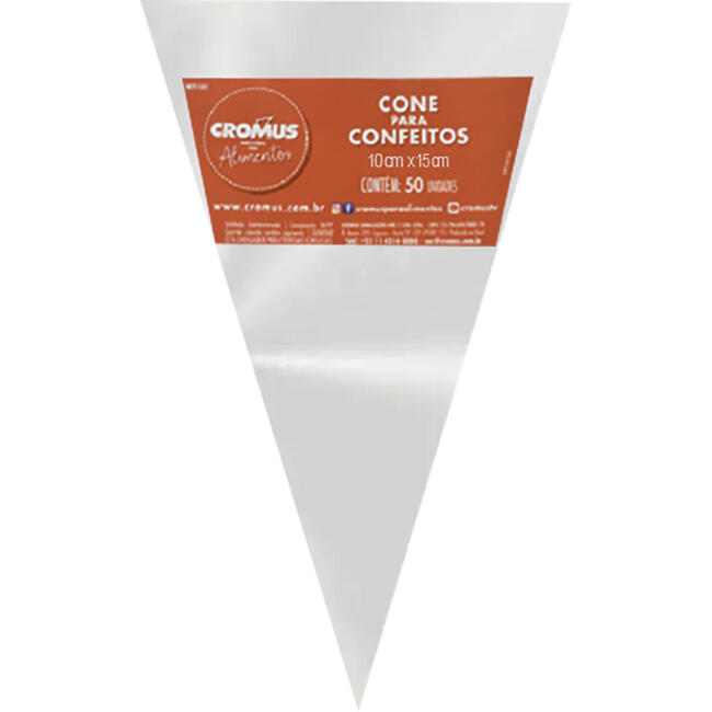 Cone Cromus Incolor 10x15cm 50un
