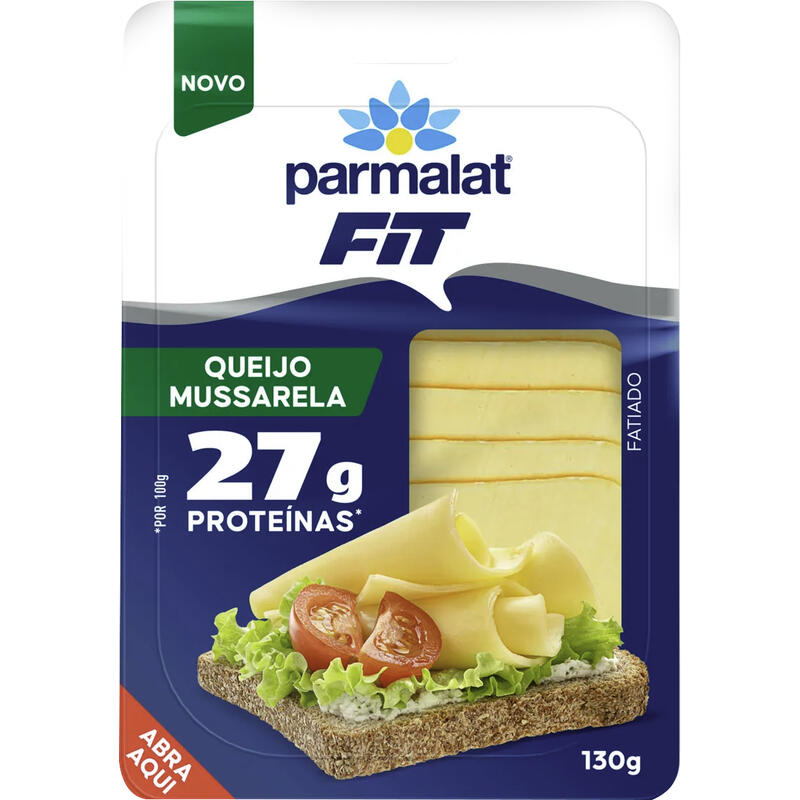 Queijo Mussarela PARMALAT fit 27g de Proteinas 130g