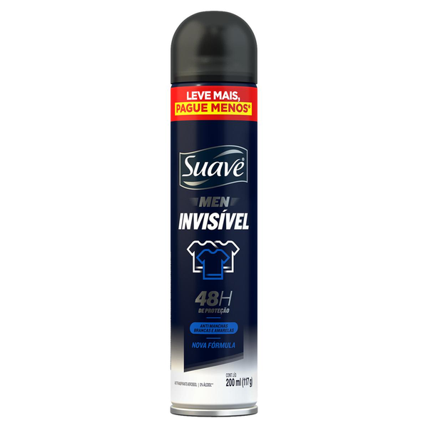 Antitranspirante Aerossol Invisível Suave Men 200ml Spray Leve Mais Pague Menos