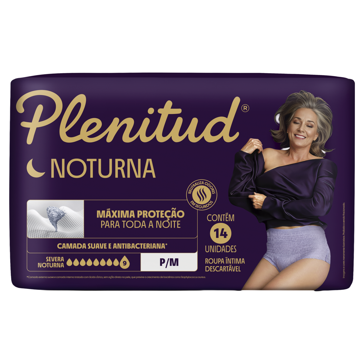 Roupa Íntima Plena Premium Conforto P/M 2x14