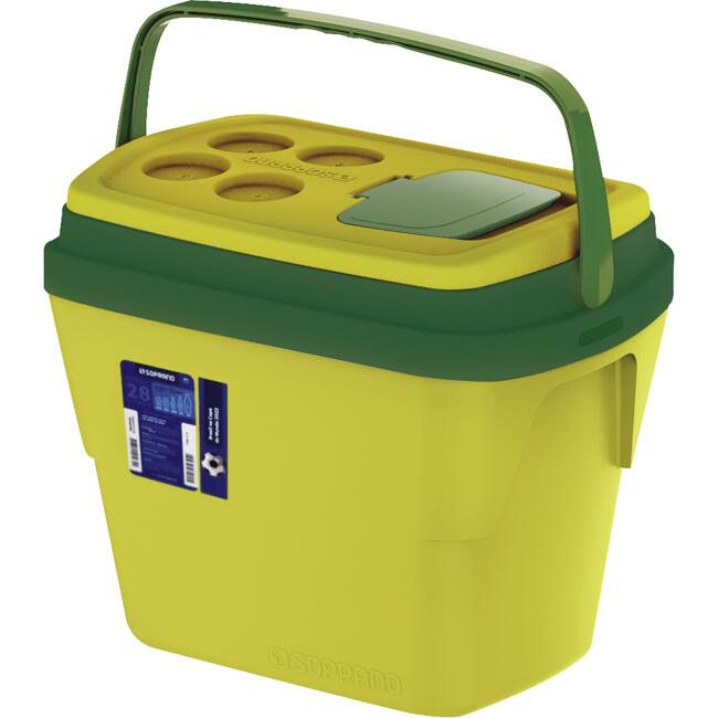 Caixa Térmica Tropical Soprano Verde/Amarelo - 28L Un