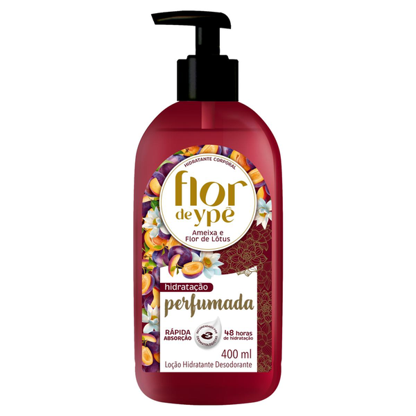 Hidratante Corporal FLOR DE YPÊ Ameixa e Flor de Lótus Pump 400ml
