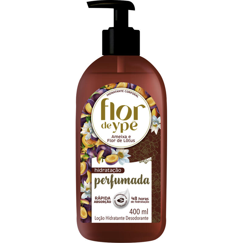 Hidratante Corporal FLOR DE YPÊ Ameixa e Flor de Lótus Pump 400ml