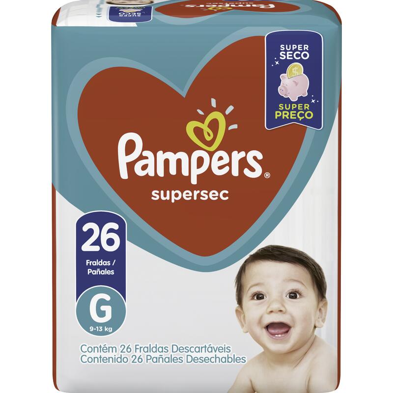 Fralda Descartável Pampers Supersec G 26 un