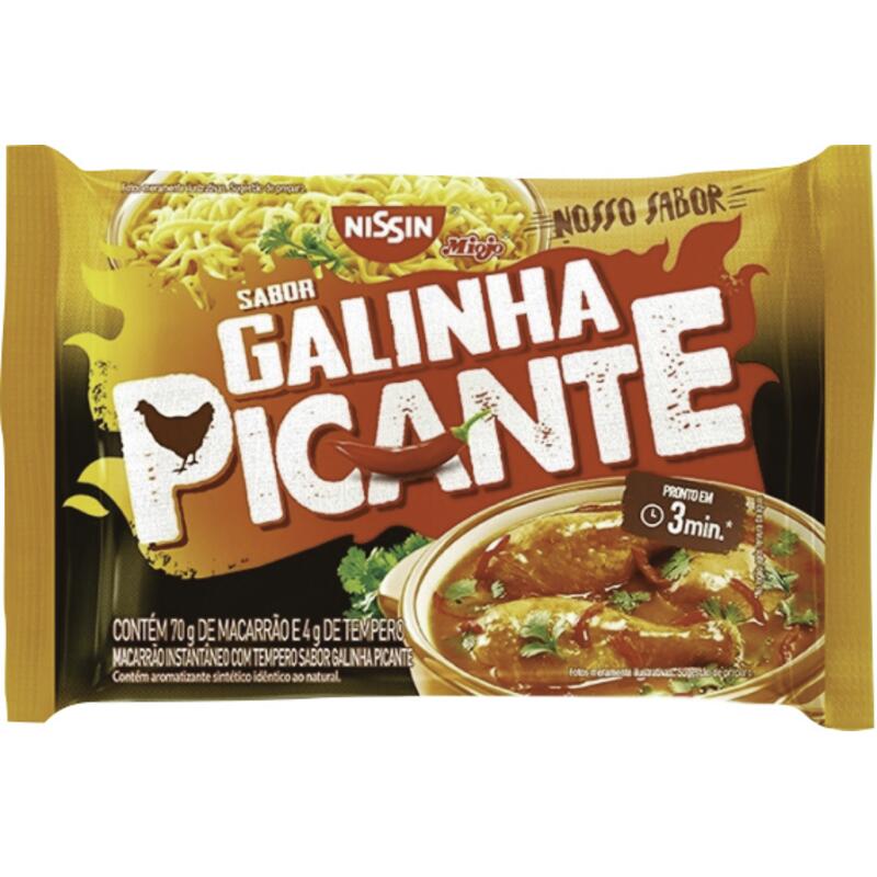 Macarrão Instantâneo Nissin Nosso Sabor Galinha picante 74g