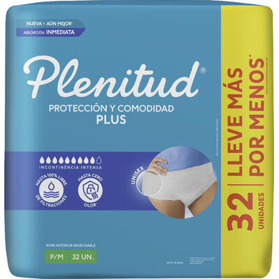 Roupa Íntima Plenitud Protect Plus P/M 32 un