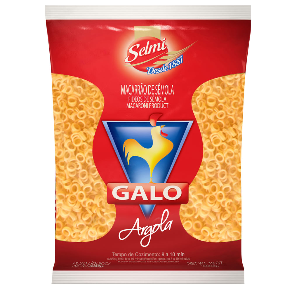Macarrão Galo Sêmola Argola 500g