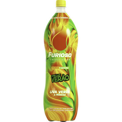Energético Uva Verde e Pêssego Agroplay Verão Furioso Garrafa 2l