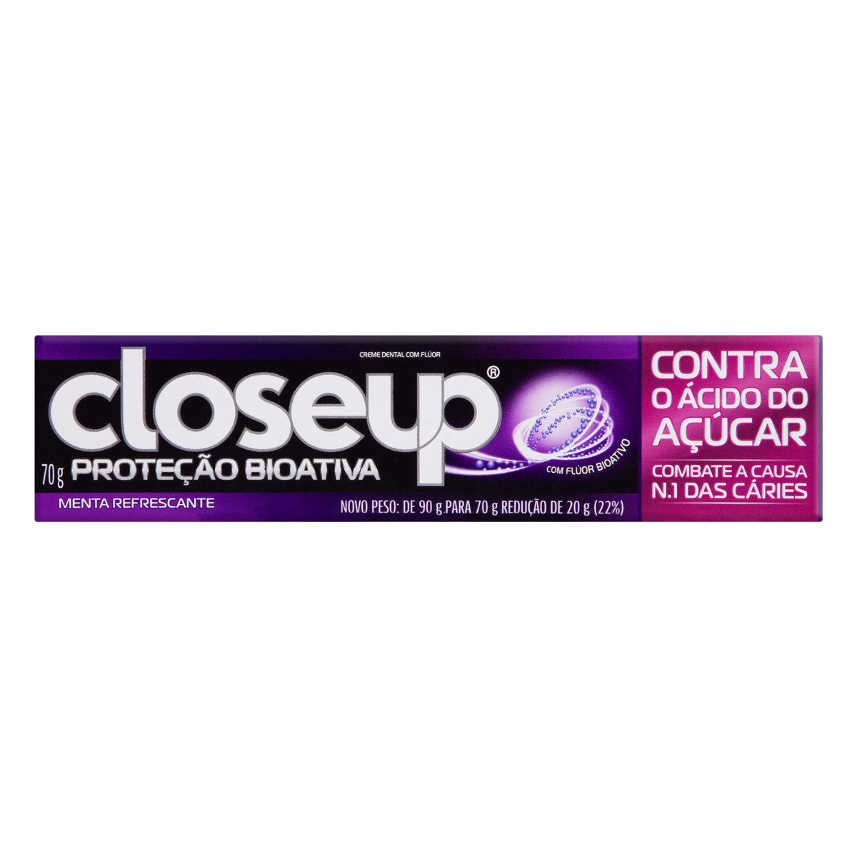 Creme Dental Closeup Proteção Bioativa Contra o Ácido do Açúcar 70g