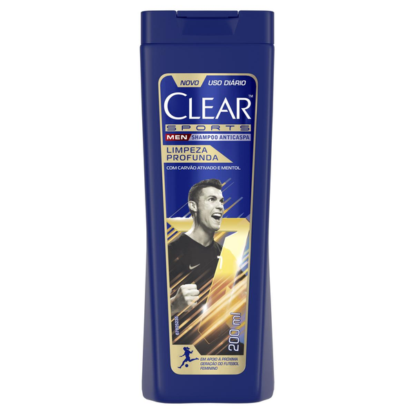 Shampoo Anticaspa Clear Men Sports Limpeza Profunda 200ml