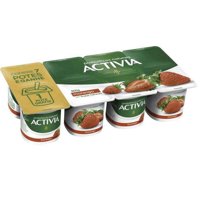Leite Fermentado Activia Morango 800g