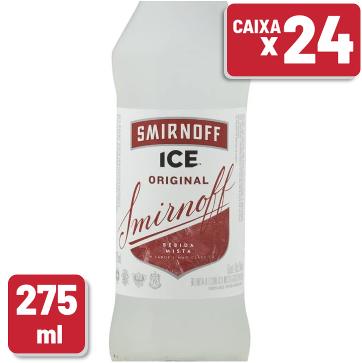 Drink Pronto Smirnoff Ice Garrafa Vidro 275ml Caixa c/ 24 un