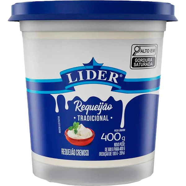 Requeijão Cremoso Líder 400g - Tradicional