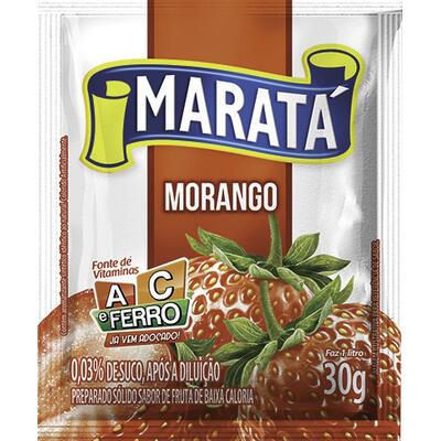 Refresco em Pó Maratá Morango 30g