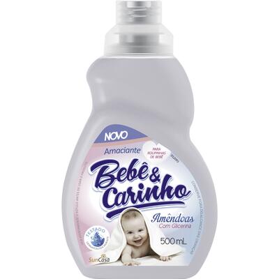 Amaciante para Roupas Bebê e Carinho Amêndoas 500ml