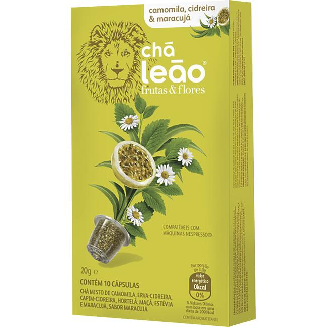 Chá em Cápsulas Leão Camomila, cidreira, maracujá 20g