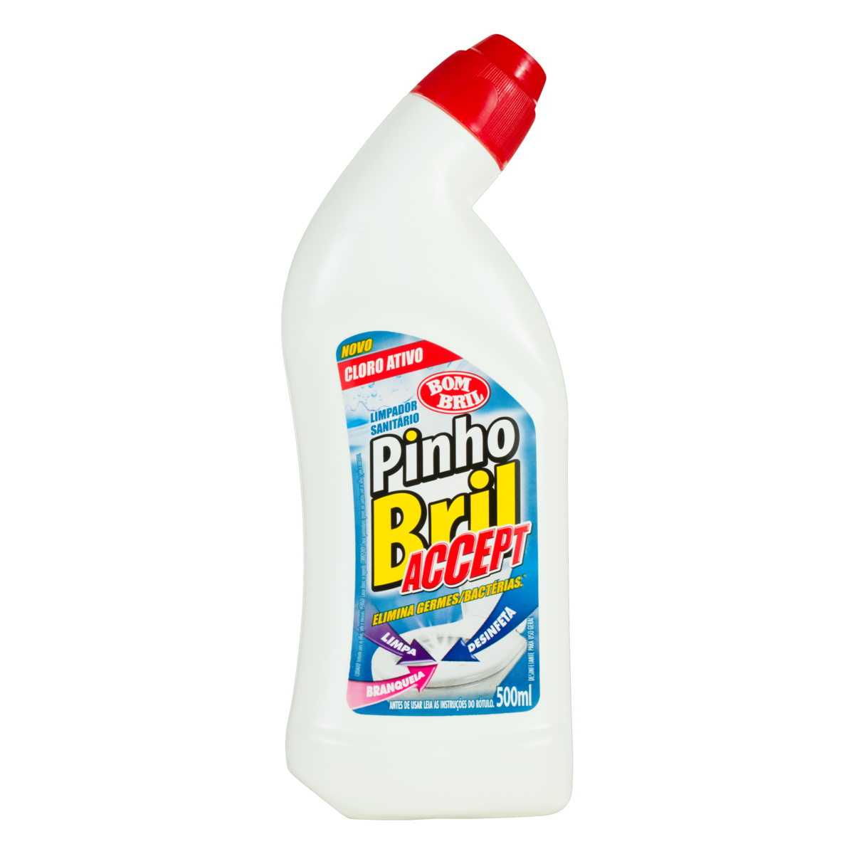 Limpador Desinfetante com Cloro Ativo Pinho Bril Accept Frasco 500ml