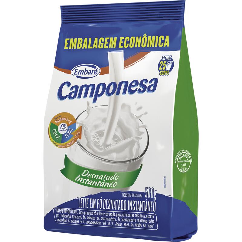 Leite em Pó Camponesa Desnatado 500g