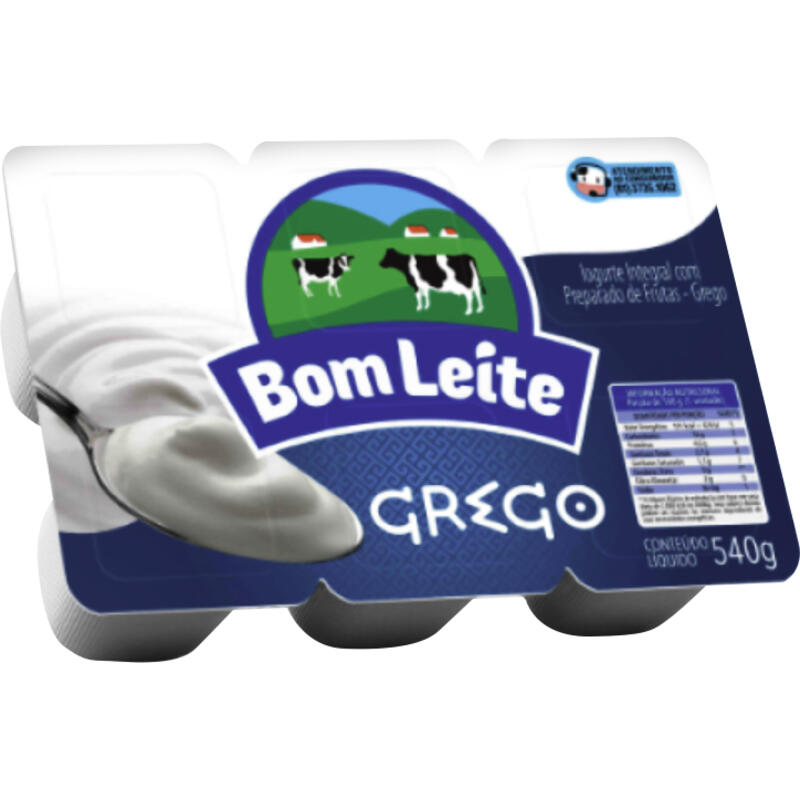 Iogurte Grego Bom Leite Tradicional 540g