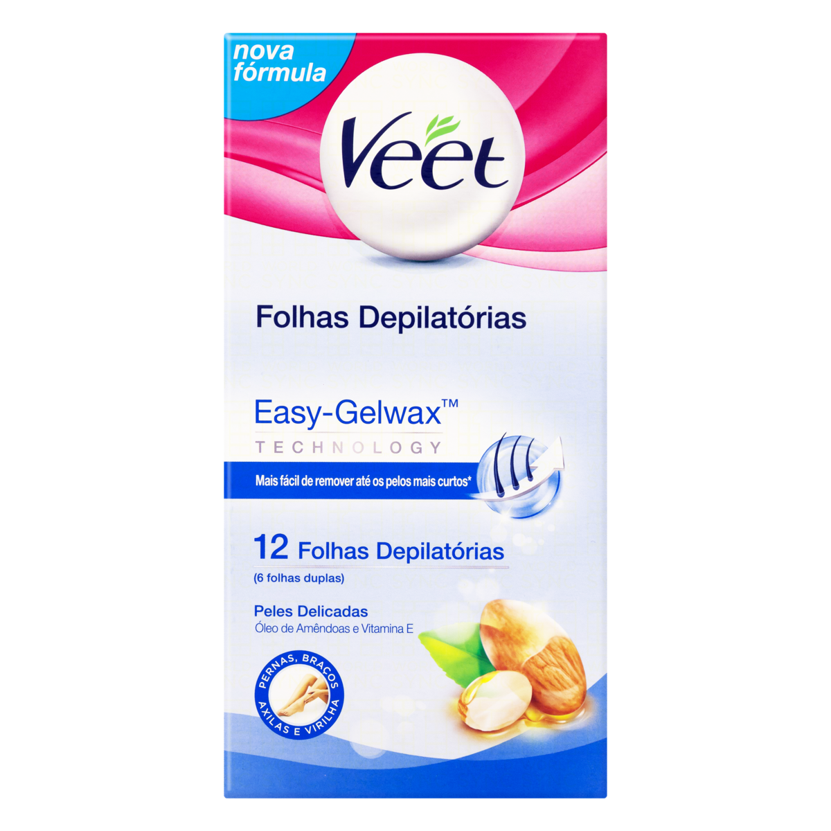 Folhas para Depilação Pele Delicada Veet 12 Unidades