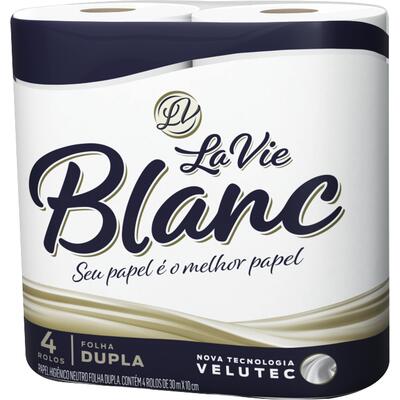 Papel Higiênico Le Blanc Folha Dupla - 30m 4 rolos