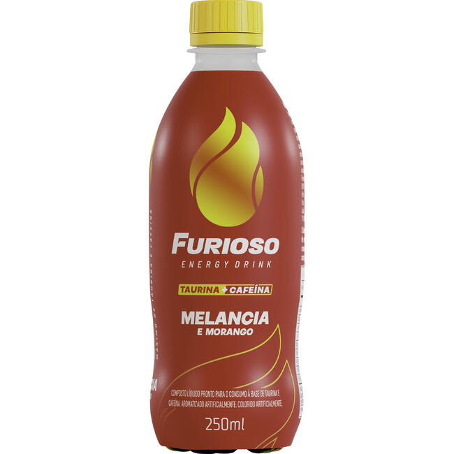 Energético Furioso Melancia e Morango 250ml