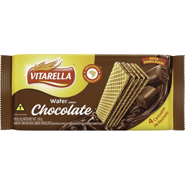 Biscoito Wafer Vitarella Chocolate 100g