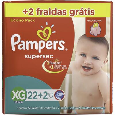 Fralda Descartável Pampers Supersec - XG 24 un