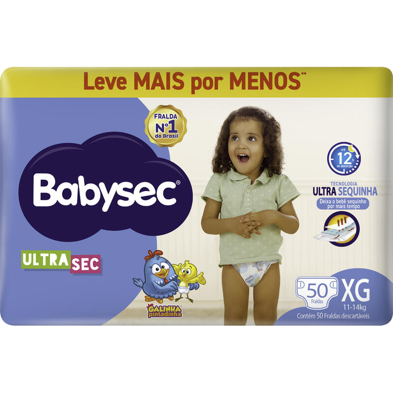 Fralda Descartável Babysec Ultra XG 50 un