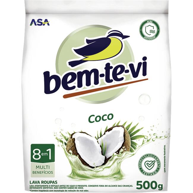 Lava Roupas em Pó Bem-te-vi Coco 500g