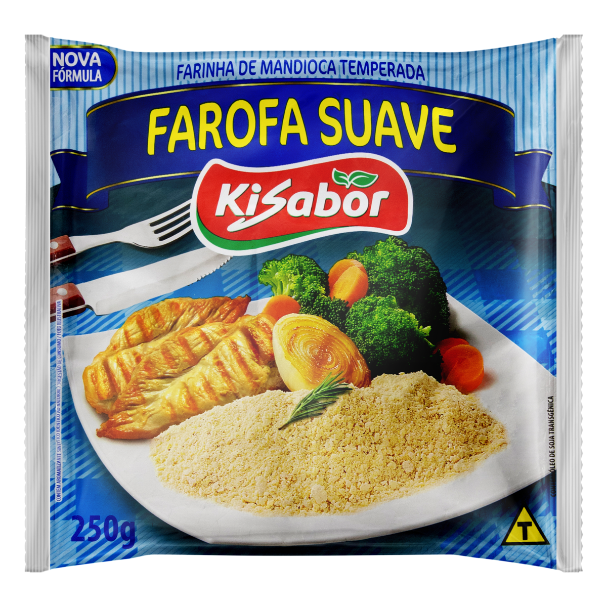 Farofa de Mandioca Suave Kisabor Pacote 250g