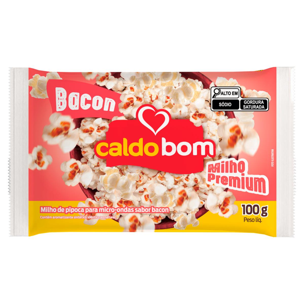 Milho de Pipoca para Micro-ondas Caldo Bom 100g - Bacon