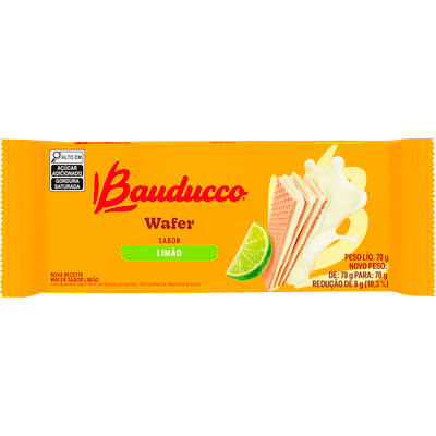 Biscoito Wafer Bauducco Limão 70g