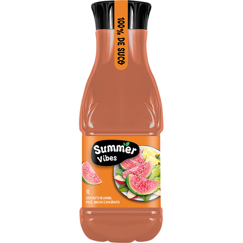 Suco Summer Vibes Goiaba, maçã, abacaxi e uva 1L