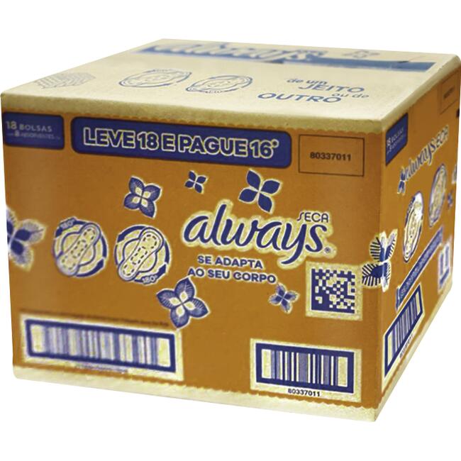 Absorvente Always Super Proteção Seca com abas 18 un