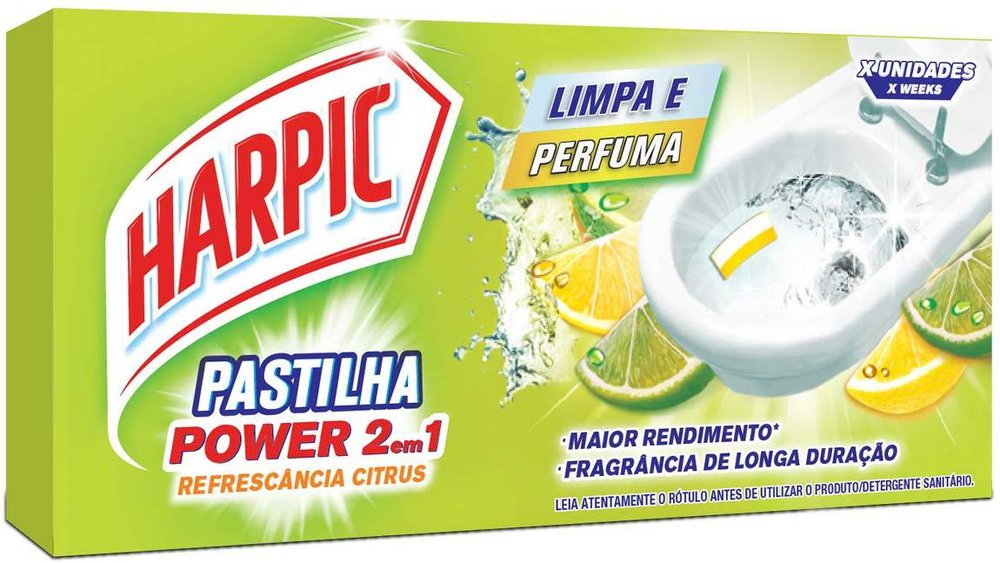 Pastilha Adesiva Sanitária HARPIC Citrus com 3 unidades