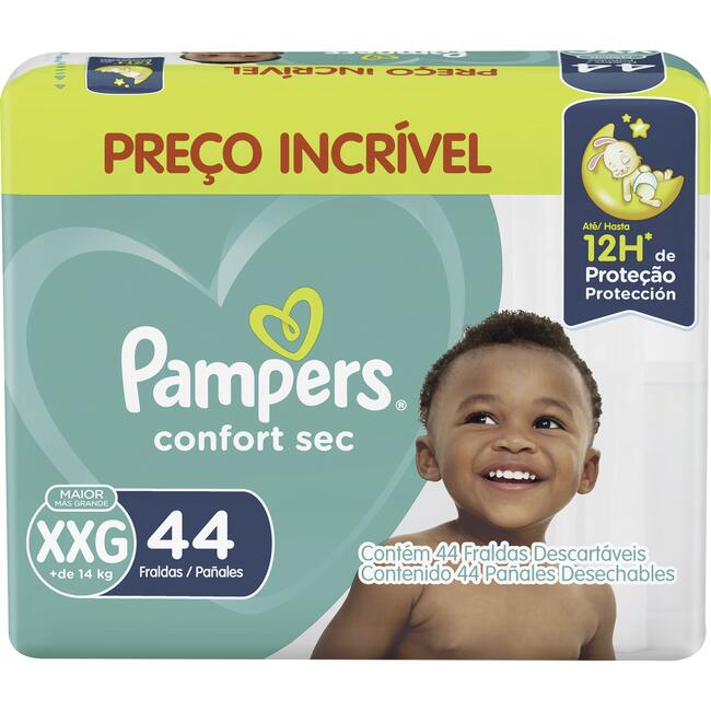 Fralda Descartável Pampers Hiper Confort Sec XXG 44 un
